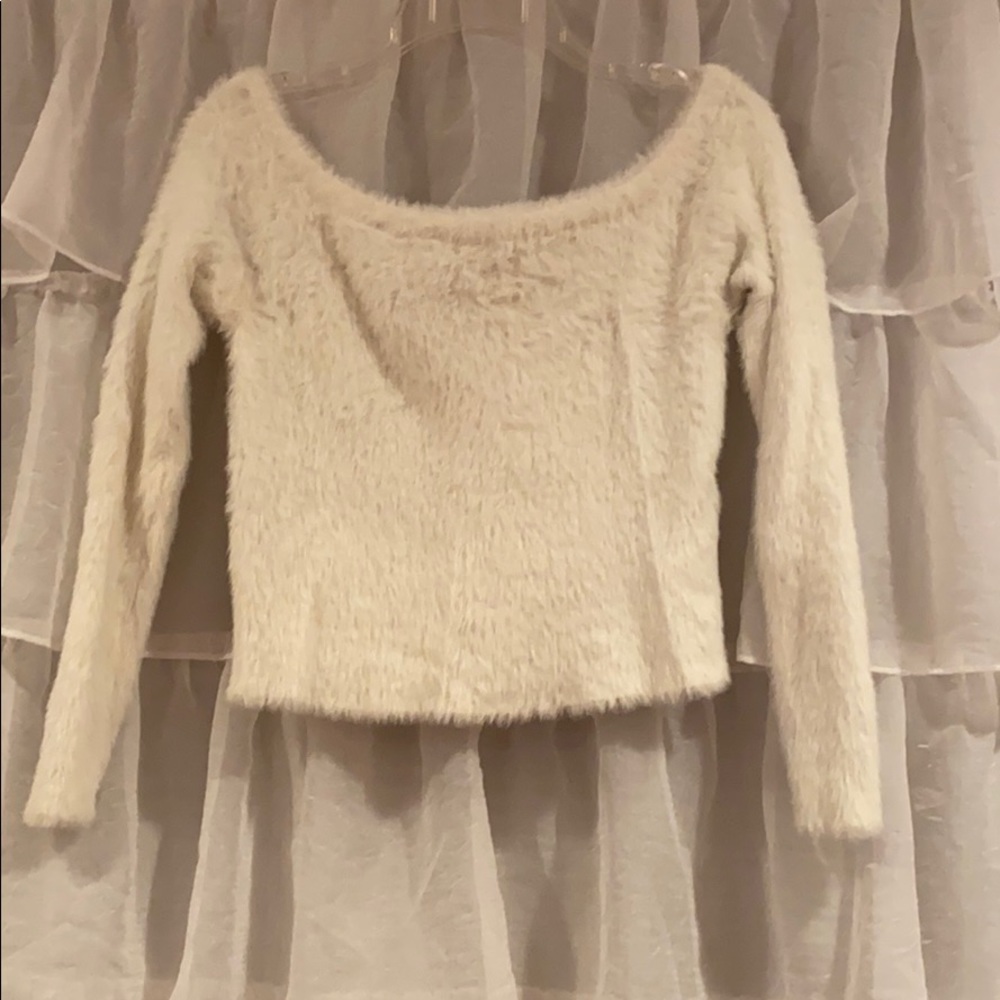 White Faux Fur Sweater